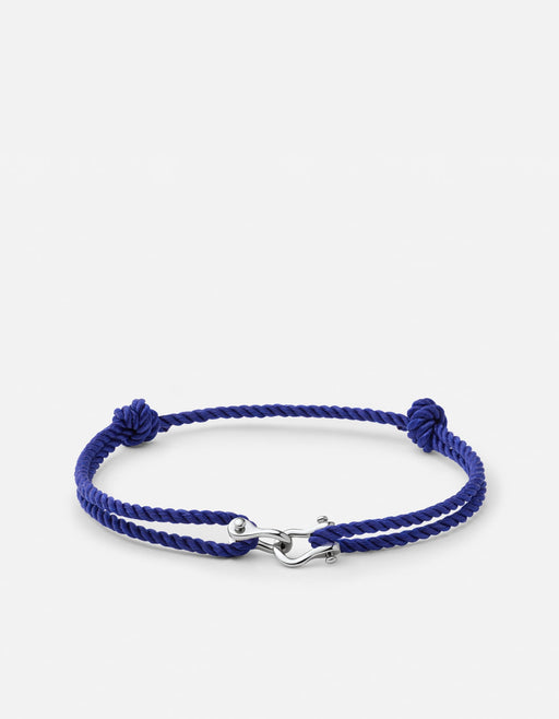 Miansai Bracelets Screw Cuff Rope Bracelet, Silver Tone / Navy Blue Navy Blue / O/S