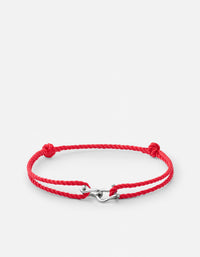 Miansai Bracelets Screw Cuff Rope Bracelet, Silver Tone / Red Red / O/S