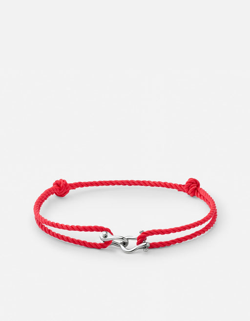 Miansai Bracelets Screw Cuff Rope Bracelet, Silver Tone / Red Red / O/S