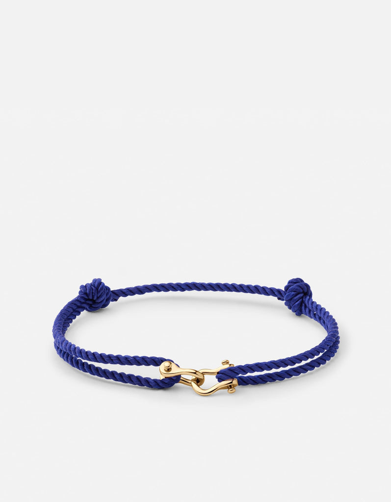 Miansai Bracelets Screw Cuff Rope Bracelet, Gold Tone / Navy Blue Navy Blue / O/S