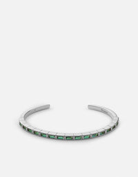 Miansai Cuffs Multi Valor Emerald Cuff, Sterling Silver Green / M