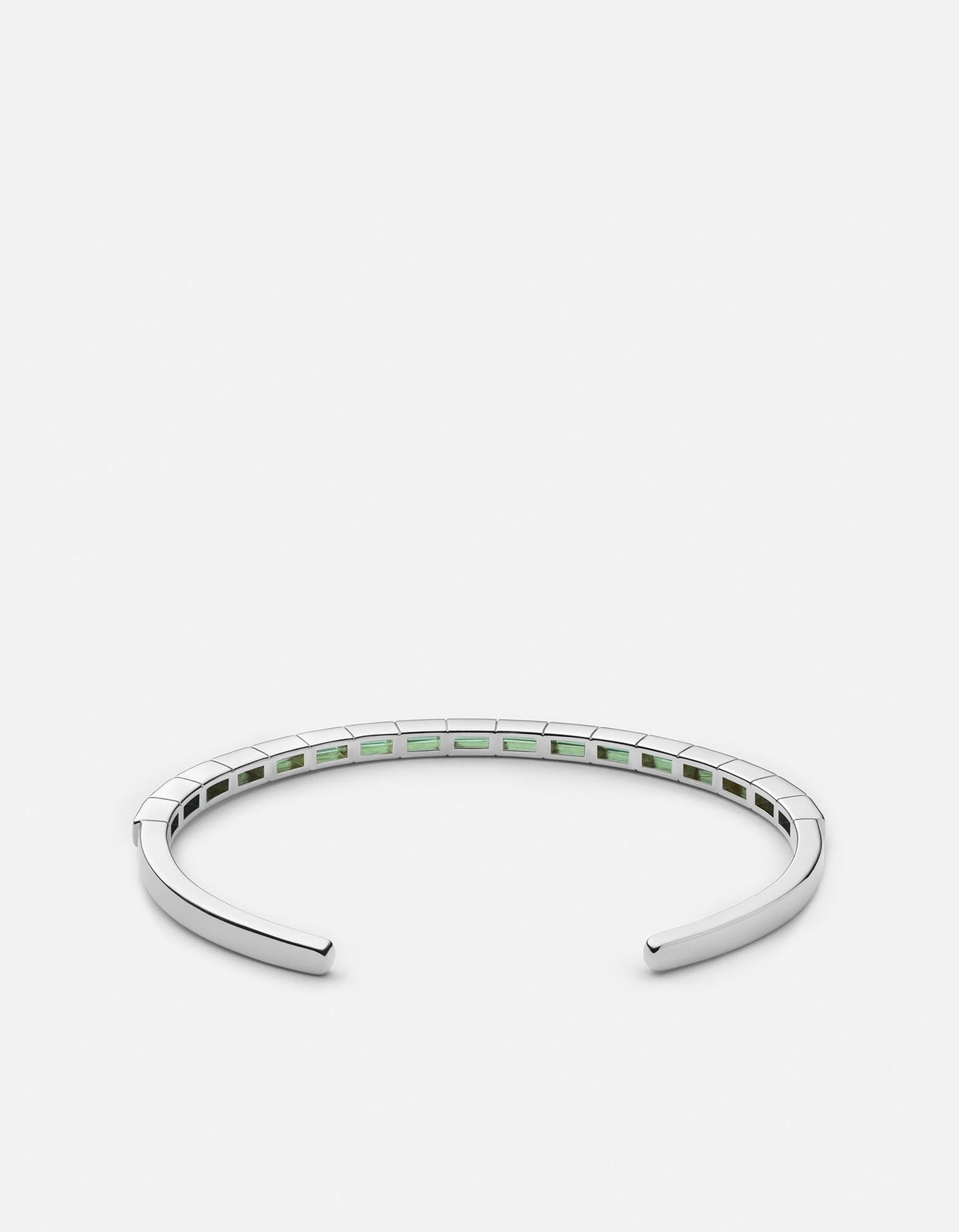 Multi Valor Cuff, Sterling Silver w/Sustainably Created Emeralds 