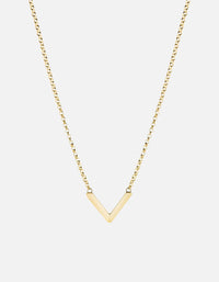 Miansai Necklaces Mini Angular Necklace, Gold Vermeil Polished Gold / 18 in.