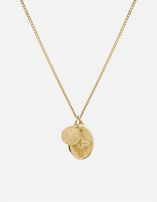 Miansai Necklaces Mini Dove Necklace, Gold 14k Matte Gold / 24 in. / Monogram: No