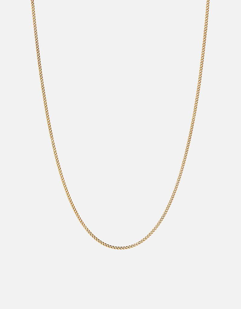 Miansai Necklaces 2mm Cuban Chain Necklace, Gold
