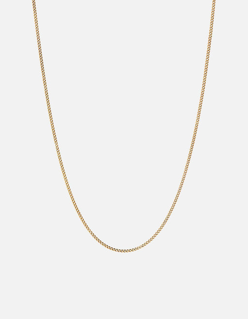 Miansai Necklaces 2mm Cuban Chain Necklace, Gold Polished Gold Vermeil / 24 in.