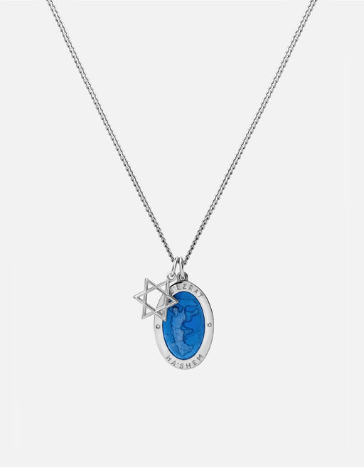 Miansai Necklaces Prophet Necklace, Sterling Silver/Blue Blue / 24 in. / Monogram: No