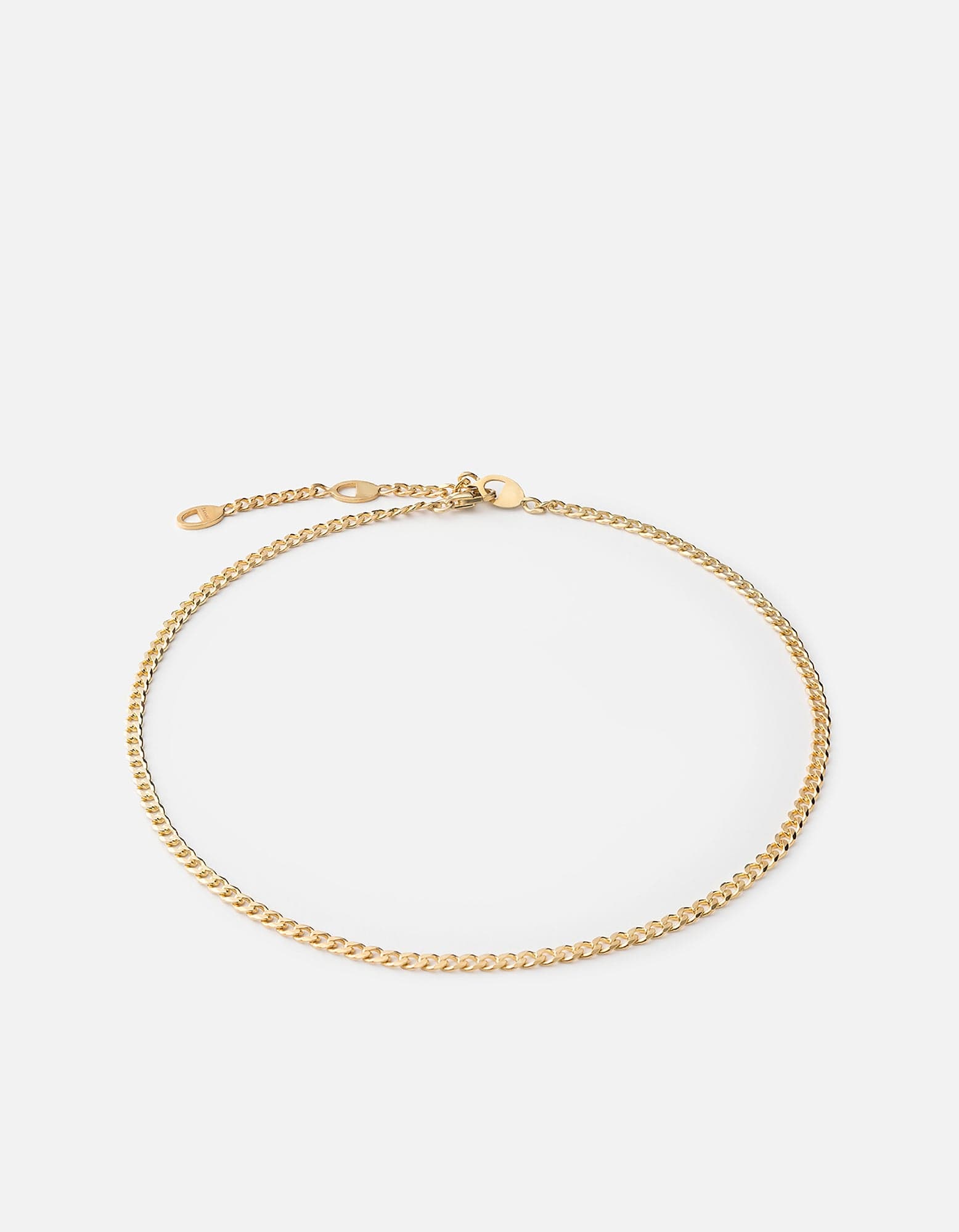 Thin Cuban Chain Choker Necklace