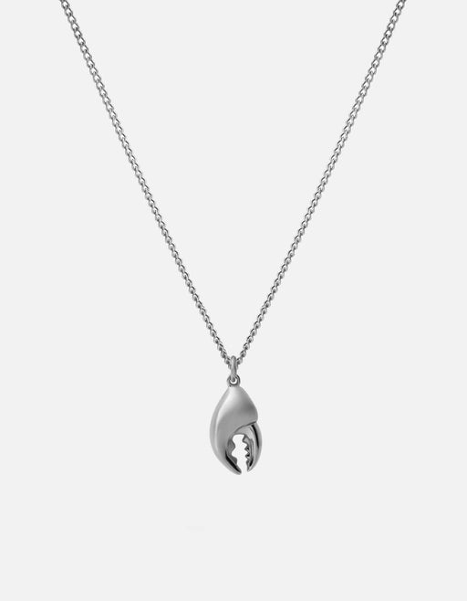 Miansai Lobster Claw pendant necklace in polished sterling silver on a fine chain