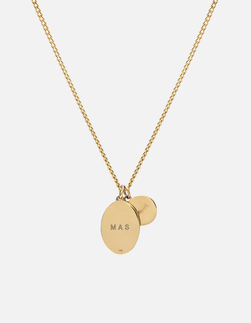 Miansai Necklaces Mini Dove Necklace, 14k Gold/Teal