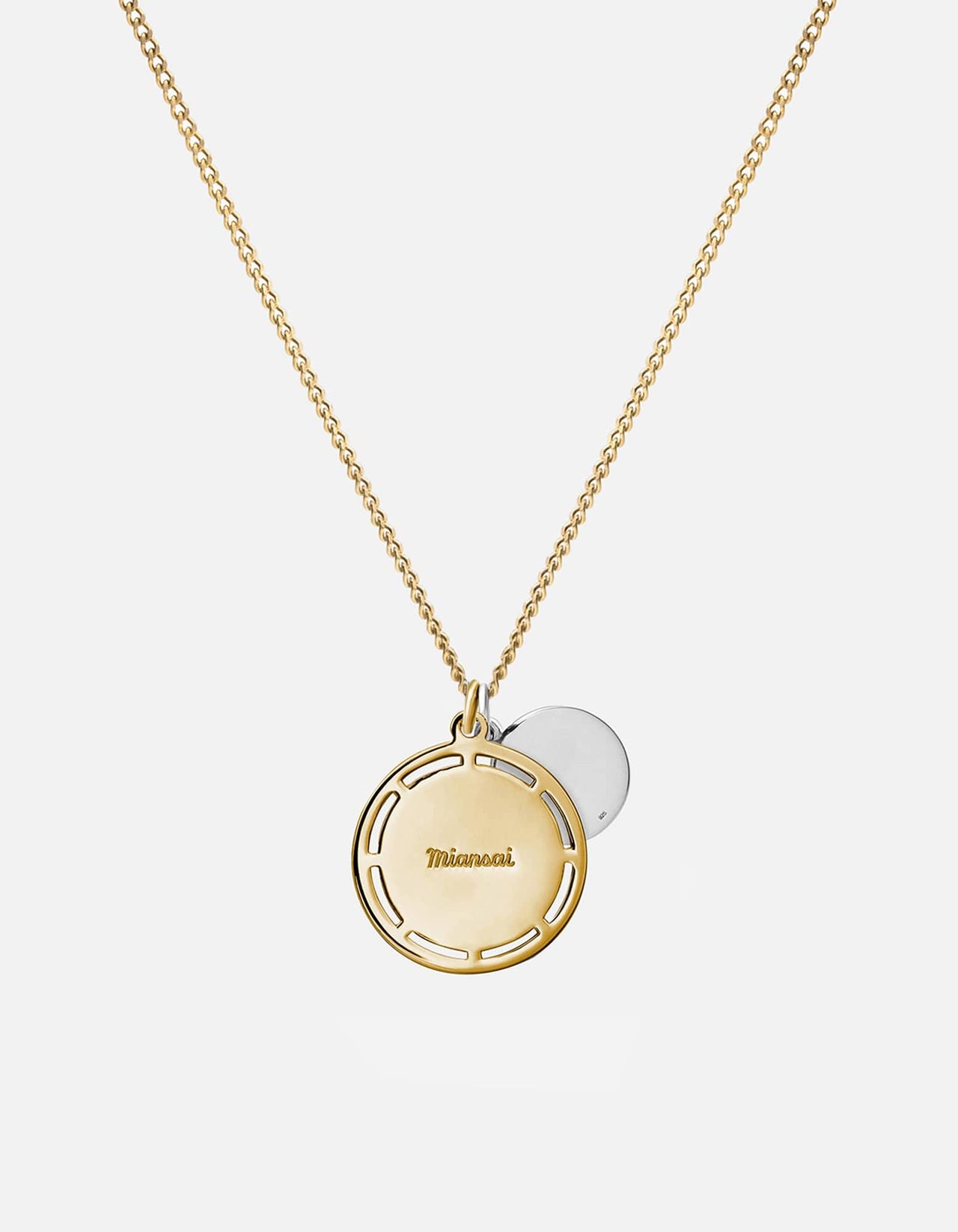 Test of Time Pendant Necklace, 14k Gold/Sterling Silver Men's