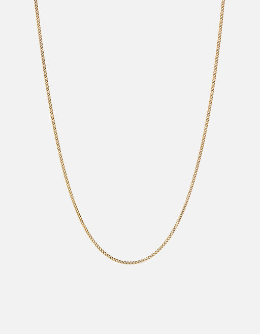Miansai Necklaces 1.3mm Cuban Chain Necklace, 14k Gold Polished Gold / 24 in.