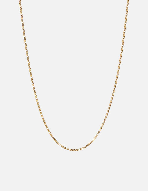 Miansai Necklaces 2mm Cuban Chain Necklace, Gold Polished 14k Gold / 24 in.