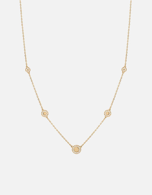 Miansai Necklaces Halo Necklace, Gold Vermeil/Sapphire Polished Gold/White Sapphire / 16 in.