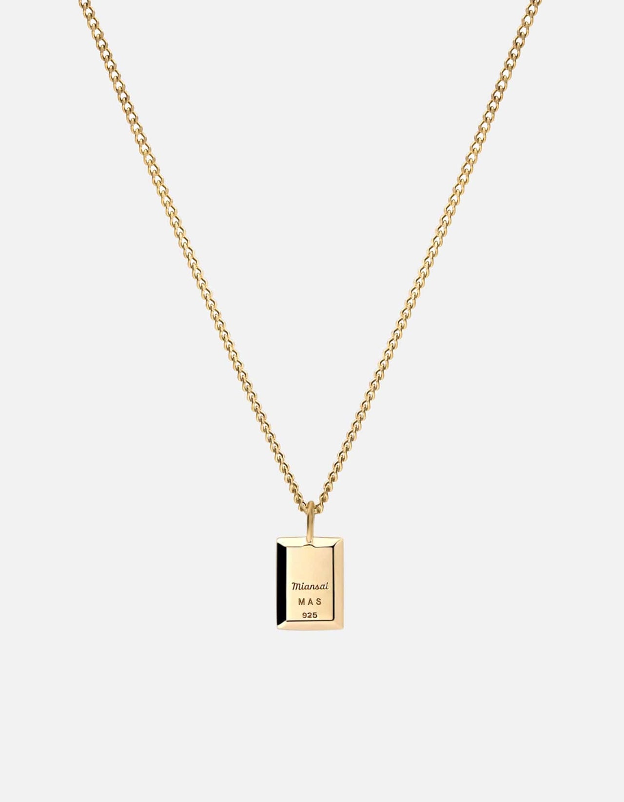 Lennox Pendant Necklace w/Enamel, Gold Vermeil, Polished | Men