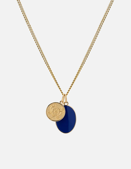 Miansai Necklaces Heritage Necklace, Gold Vermeil/Blue Blue / 24 in. / Monogram: No