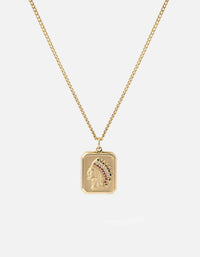 Miansai Necklaces Hiawatha Necklace, Gold Vermeil/Sapphire Multi / 21 in. / Monogram: No