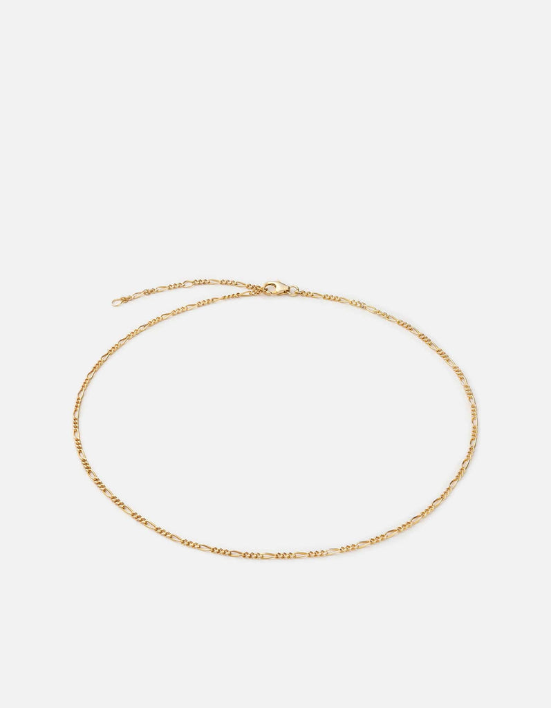 Miansai Necklaces 3mm Figaro Chain Choker, Gold Vermeil Polished Gold / 13-15 in.
