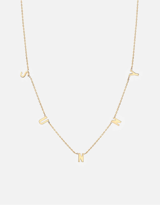 Miansai Necklaces Alpha Necklace, 14k Gold Polished Gold / 2 / Monogram: No