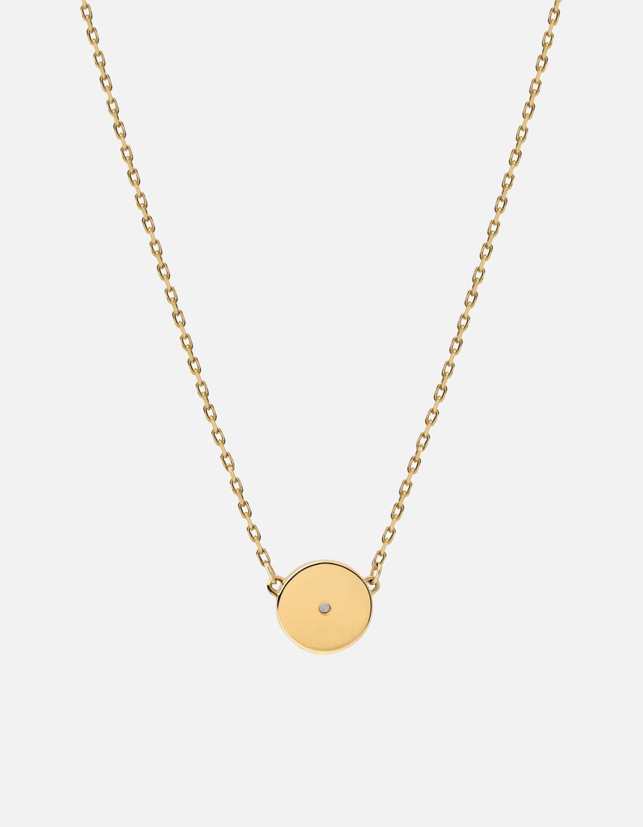 Rey Necklace, 14k Yellow Gold w/Diamond, Polished | Women's Necklaces ...