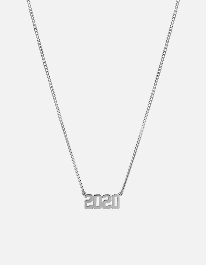 Miansai Necklaces Numero Necklace, Sterling Silver Polished Silver / 16-18 in. / Monogram: Yes