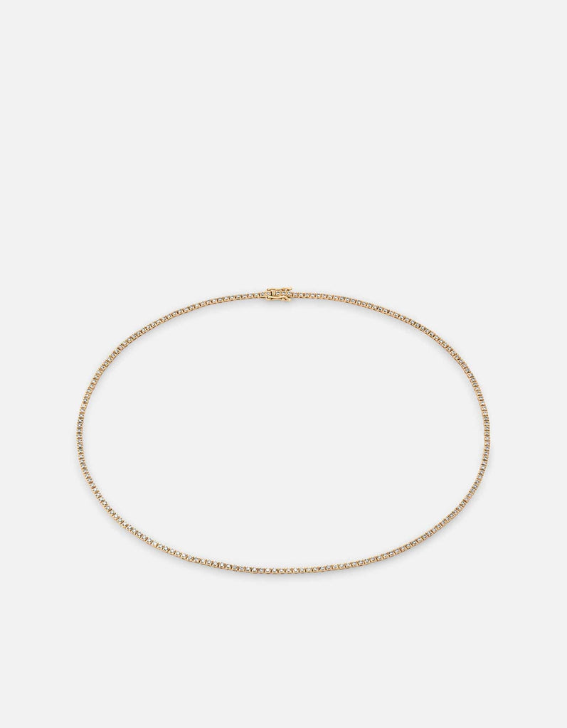 Miansai Necklaces Century Square Choker, 14k Gold Pavé Polished Yellow Gold/Pave / 15 in.