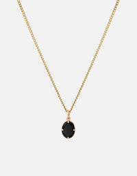 Miansai Necklaces Portal Pendant Necklace, Gold Vermeil/Black Black / 21 in. / Monogram: No