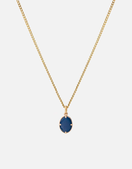 Miansai Necklaces Portal Necklace, Gold Vermeil/Blue Blue / 18 in. / Monogram: No