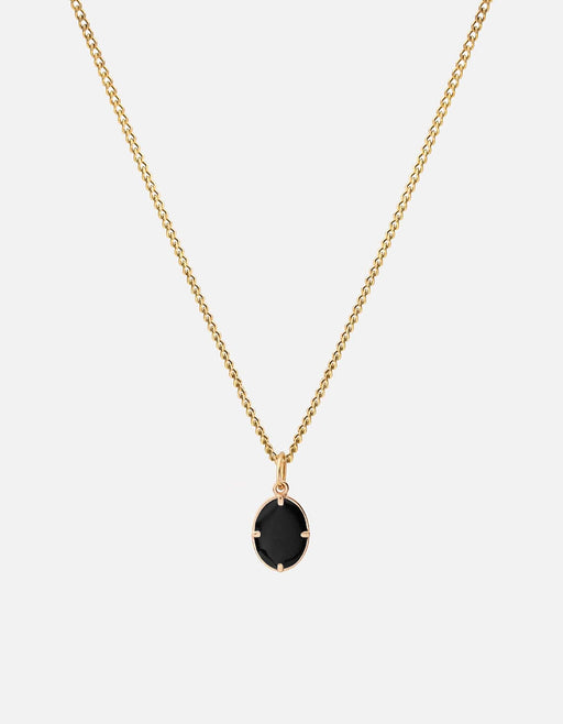 Miansai Necklaces Portal Necklace, Gold/Black Gold Vermeil/Black / 21 in. / Monogram: No