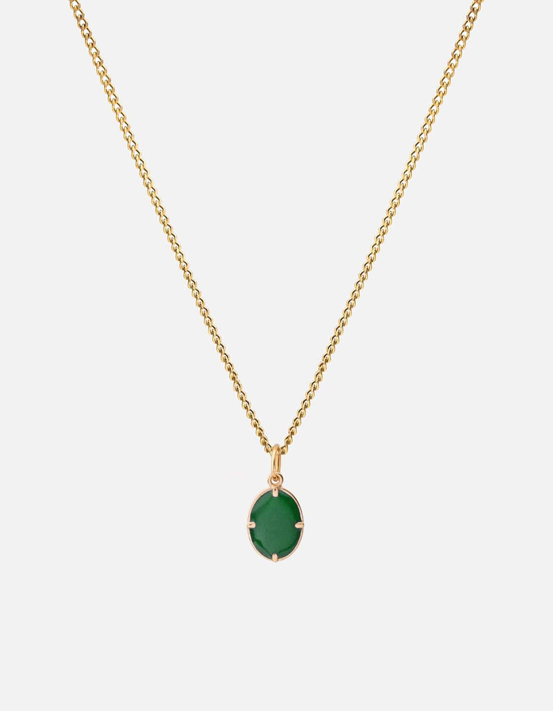 Miansai Necklaces Portal Necklace, Gold Vermeil/Green Green / 21 in. / Monogram: No