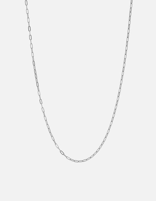Miansai Necklaces 2.5mm Volt Link Cable Chain Necklace, Sterling Silver Polished Silver / 24 in.
