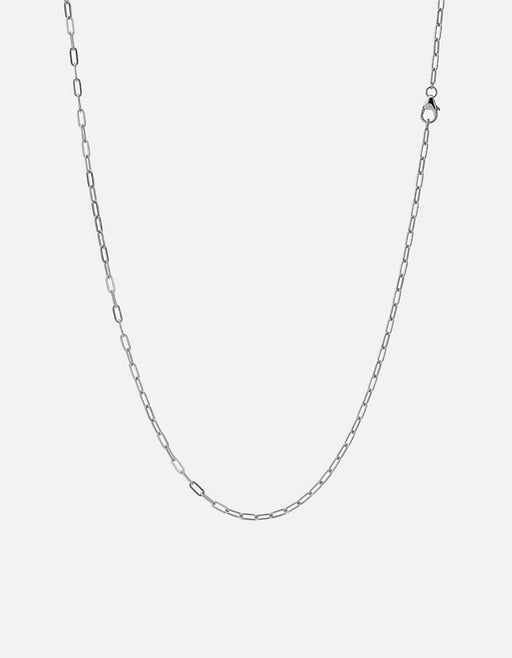 Miansai Necklaces 2.5mm Volt Link Cable Chain Necklace, Sterling Silver Polished Silver / 24 in.