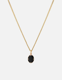 Miansai Necklaces Portal Pendant Necklace, 14k Gold/Black Black / 21 in. / Monogram: No
