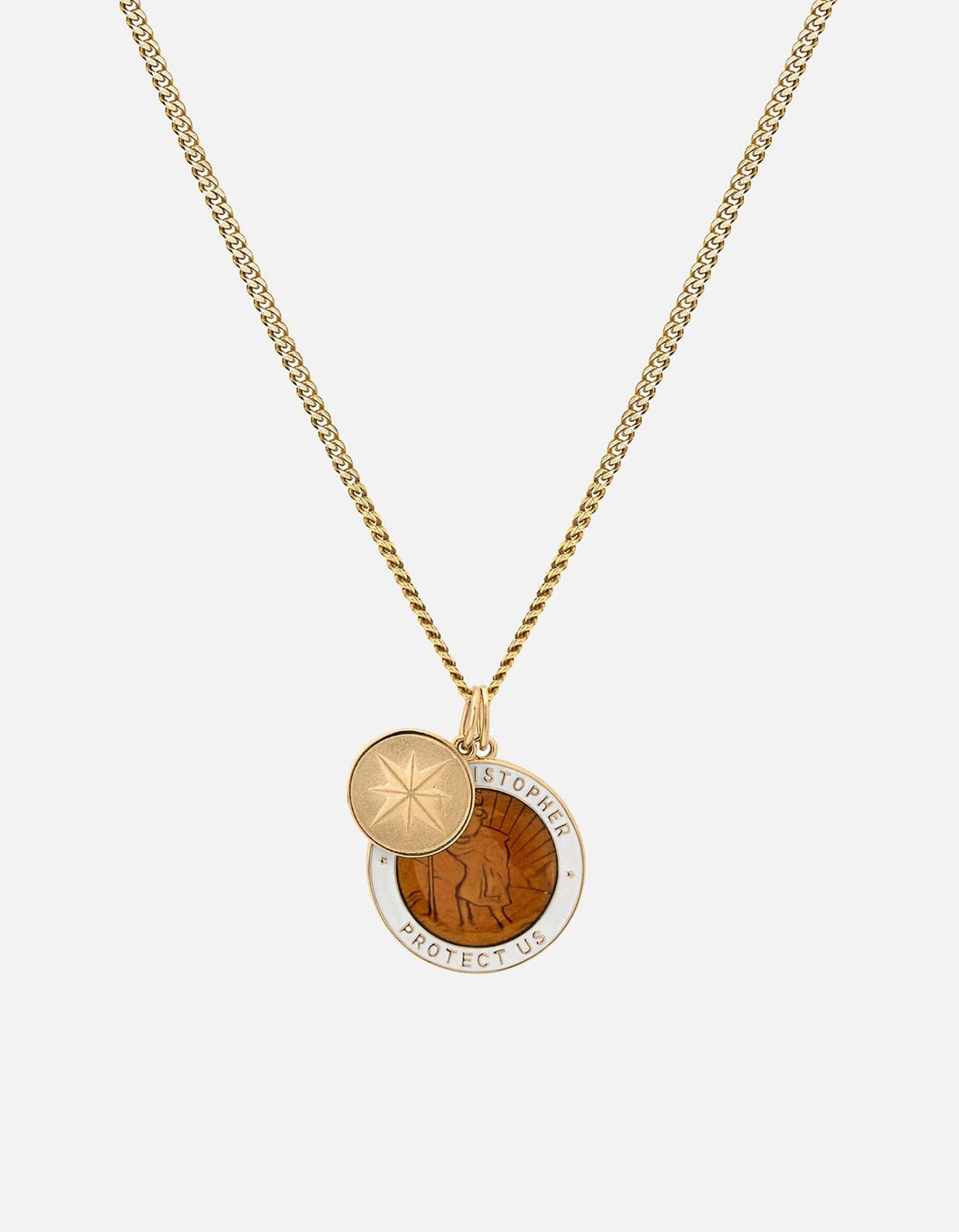 Silver Or Gold Medium Round St. Christopher Necklace By LILY & ROO |  notonthehighstreet.com