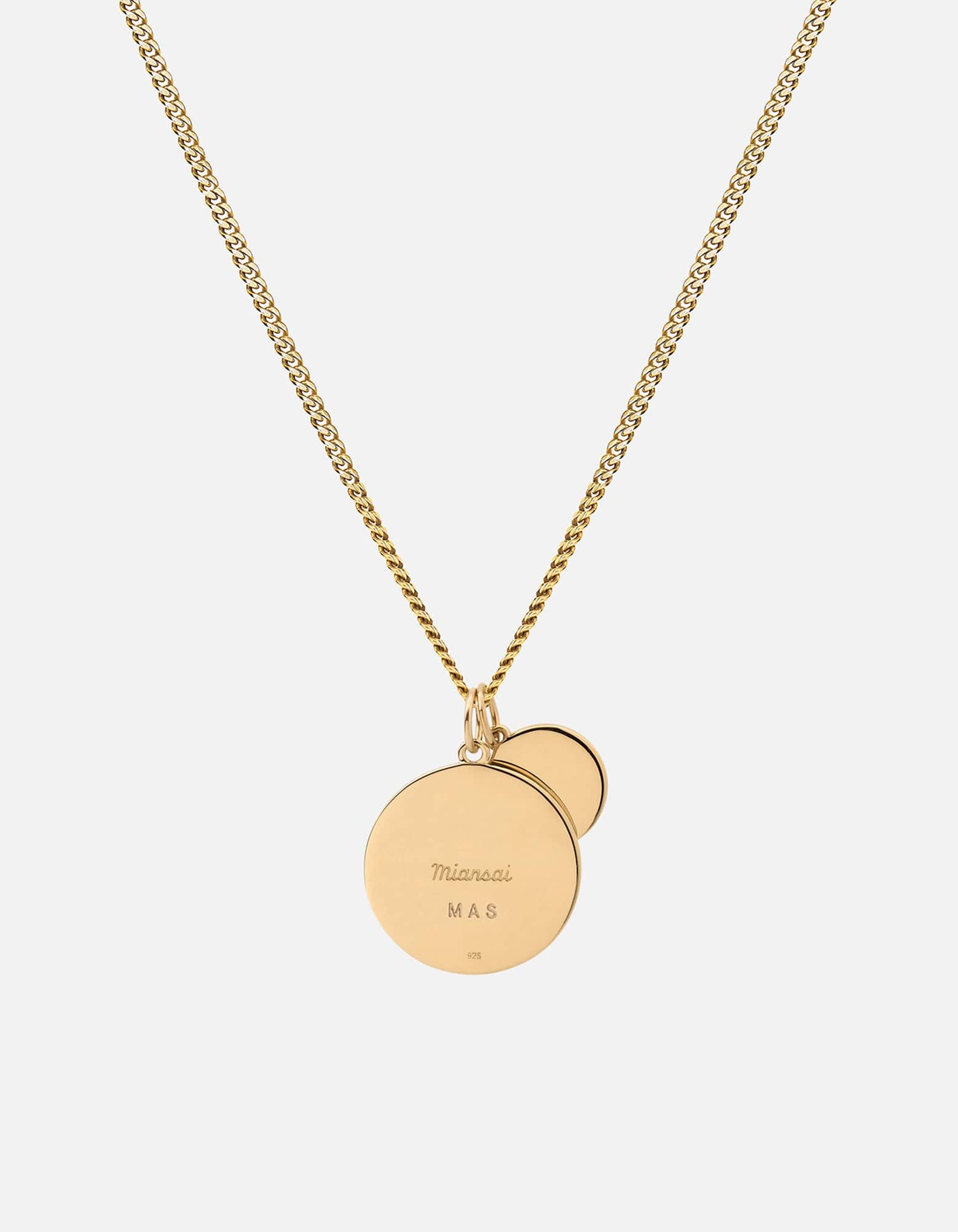 Men's Saint Christopher Surf Necklace, Gold Vermeil/Green | Miansai