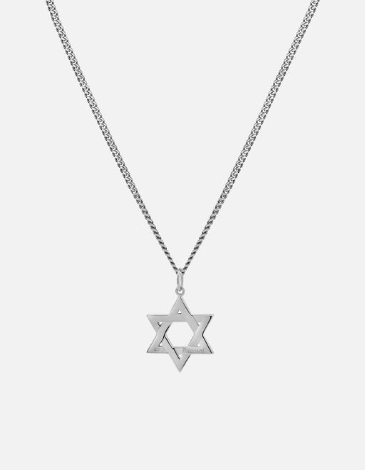 Miansai Necklaces Star of David I Necklace, Sterling Silver Polished Silver / 22 in.