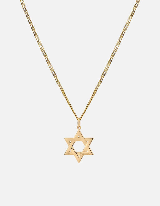 Miansai Necklaces Star of David I Necklace, Gold Vermeil Polished Gold / 22 in.