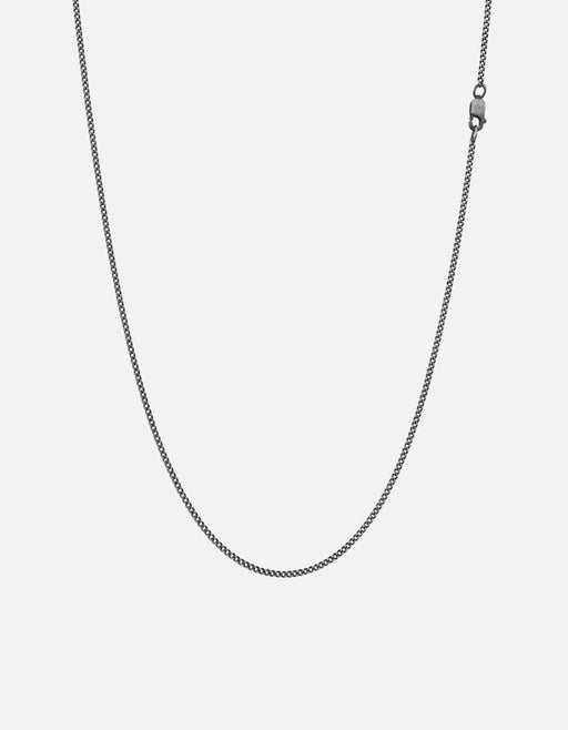 Miansai Necklaces 1.3mm Cuban Chain Necklace, Oxidized Sterling Silver