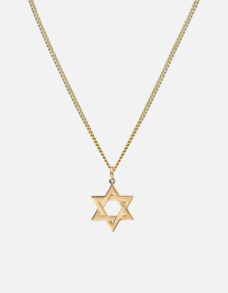 Miansai Necklaces Star of David I Necklace, 14k Gold Polished Gold / 24 in.
