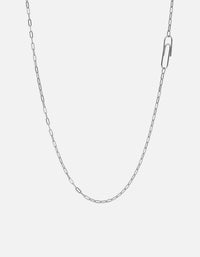 Miansai Necklaces Volt Link Paper Clip Necklace, Sterling Silver Polished Silver / 24 in.