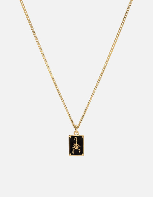 Miansai Necklaces Scorpius Necklace, Gold Vermeil/Black Black / 24 in. / Monogram: No