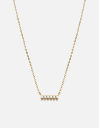 Miansai Necklaces Aurea Pearl Necklace, 14k Gold Pavé Polished Gold w/Pearls / 16-18 in.