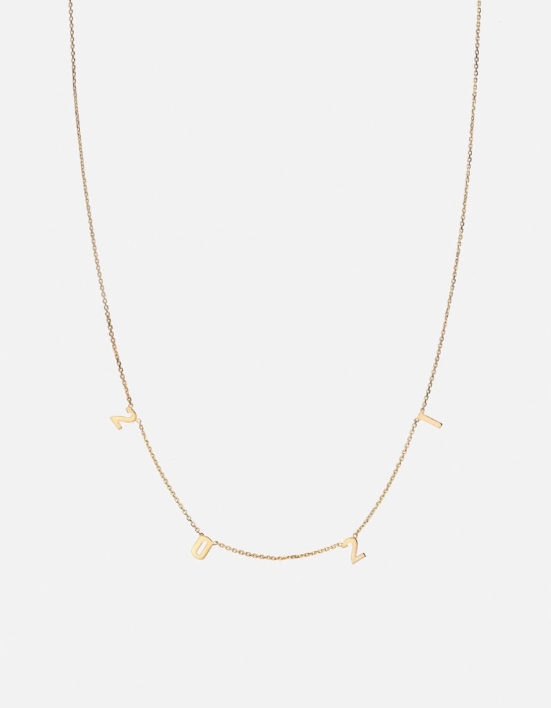Miansai Necklaces Numerus Necklace, 14k Gold Polished Gold / 1 / Monogram: No