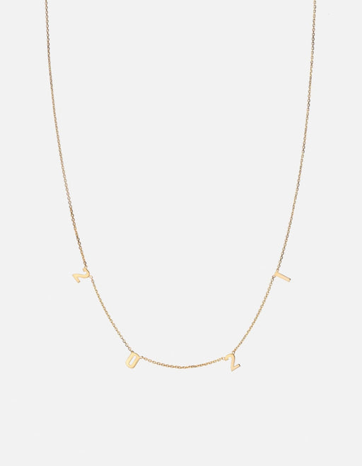 Miansai Necklaces Numerus Necklace, 14k Gold Polished Gold / 1 / Monogram: No