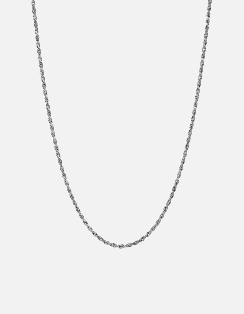 Miansai Necklaces 2.4mm Rope Chain Necklace, Sterling Silver Polished Silver / 22 in.