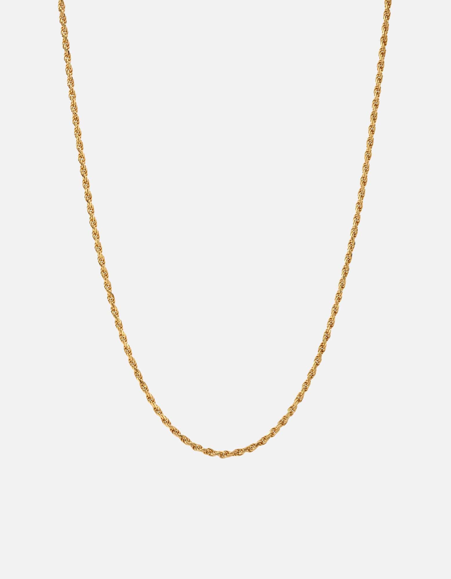 Men's 2.4mm Rope Chain Necklace, Gold Vermeil | Miansai