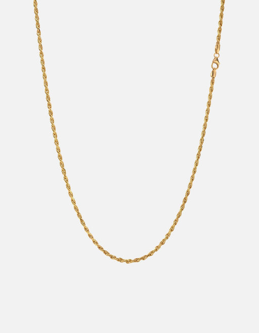 Miansai Necklaces 2.4mm Rope Chain Necklace, Gold Vermeil