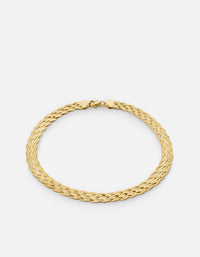 Miansai Necklaces Braided Herringbone Choker, Gold Vermeil Polished Gold / 15 in.