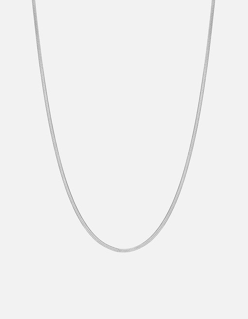 Miansai Necklaces 1.7mm Herringbone Necklace, Sterling Silver Polished Silver / 21 in.
