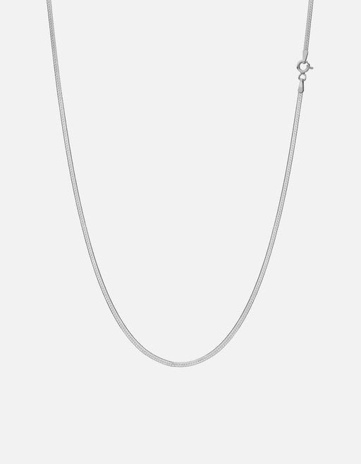 Miansai Necklaces 1.7mm Herringbone Necklace, Sterling Silver Polished Silver / 21 in.